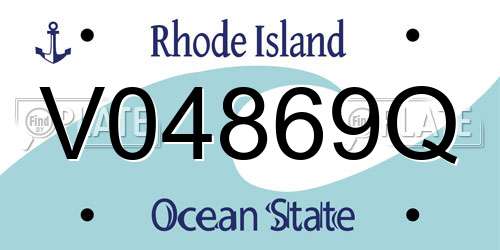 V04869Q Rhode Island License Plate