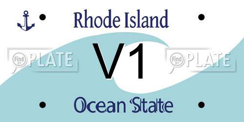 V1 Rhode Island License Plate
