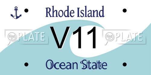 V11 Rhode Island License Plate
