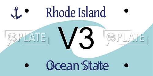V3 Rhode Island License Plate
