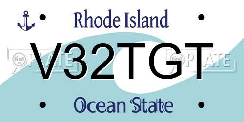 V32TGT Rhode Island License Plate