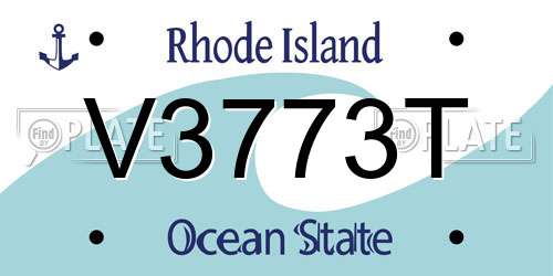 V3773T Rhode Island License Plate