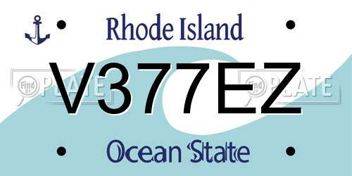 V377EZ Rhode Island License Plate