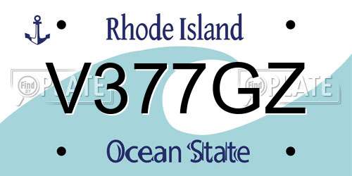 V377GZ Rhode Island License Plate