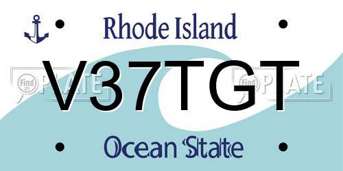 V37TGT Rhode Island License Plate