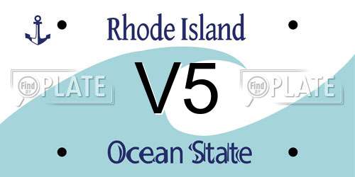 V5 Rhode Island License Plate