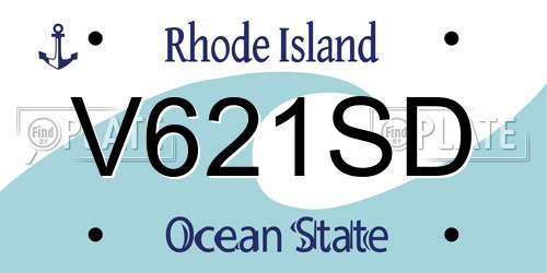 V621SD Rhode Island License Plate