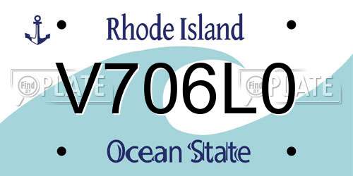 V706L0 Rhode Island License Plate