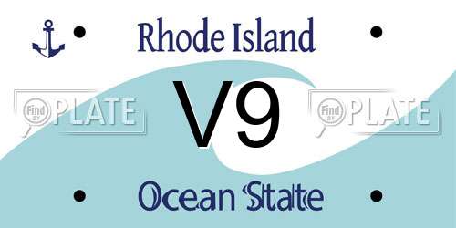 V9 Rhode Island License Plate
