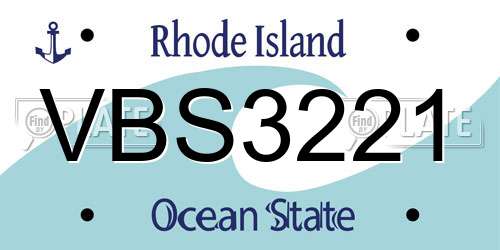 VBS3221 Rhode Island License Plate