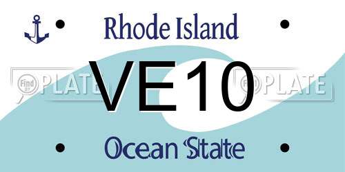 VE10 Rhode Island License Plate
