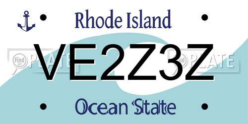 VE2Z3Z Rhode Island License Plate