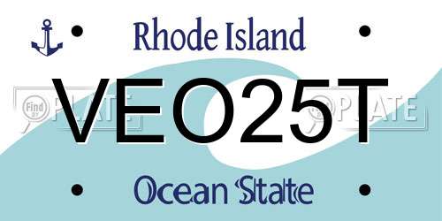 VEO25T Rhode Island License Plate