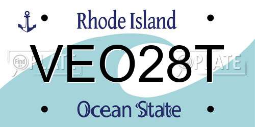 VEO28T Rhode Island License Plate