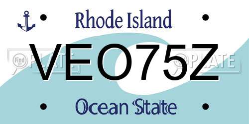 VEO75Z Rhode Island License Plate