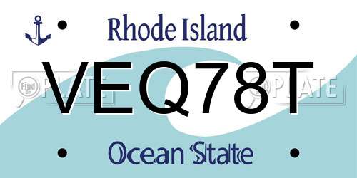 VEQ78T Rhode Island License Plate