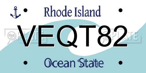 VEQT82 Rhode Island License Plate