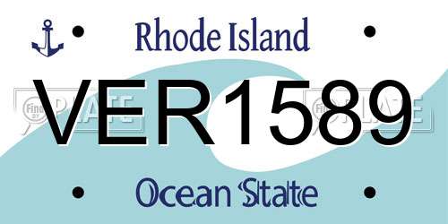 VER1589 Rhode Island License Plate
