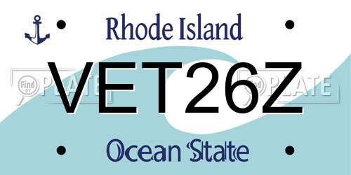 VET26Z Rhode Island License Plate