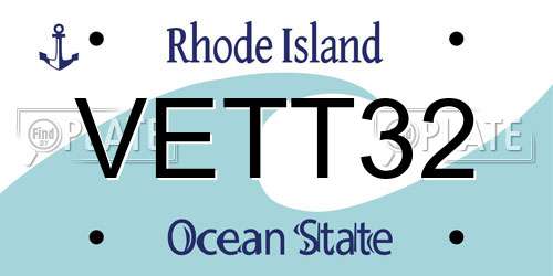 VETT32 Rhode Island License Plate