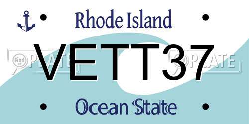 VETT37 Rhode Island License Plate