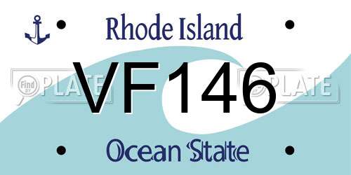 VF146 Rhode Island License Plate