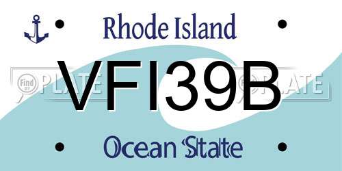 VFI39B Rhode Island License Plate
