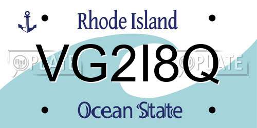VG2I8Q Rhode Island License Plate