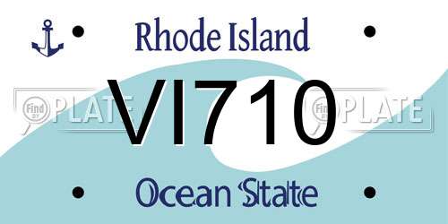 VI710 Rhode Island License Plate