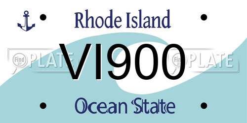 VI900 Rhode Island License Plate