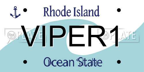 VIPER1 Rhode Island License Plate