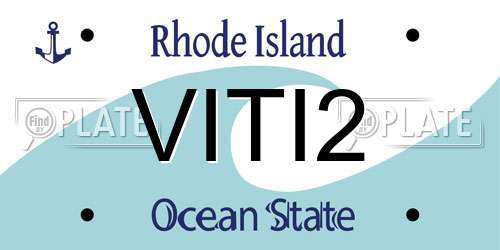 VITI2 Rhode Island License Plate