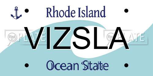 VIZSLA Rhode Island License Plate