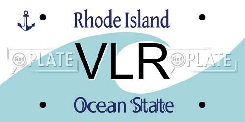 VLR Rhode Island License Plate