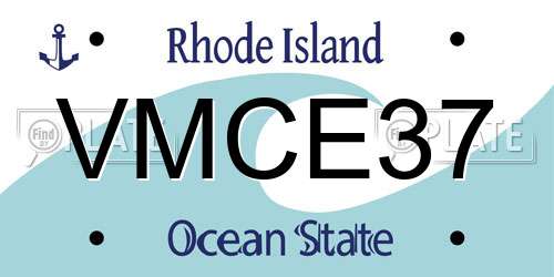 VMCE37 Rhode Island License Plate
