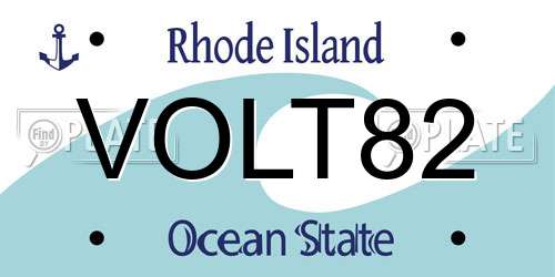 VOLT82 Rhode Island License Plate