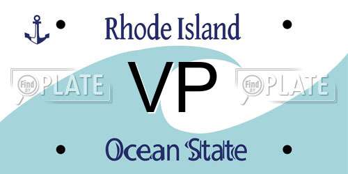 VP Rhode Island License Plate