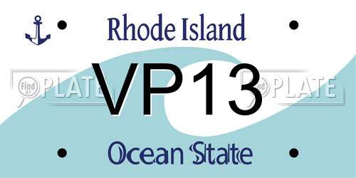 VP13 Rhode Island License Plate