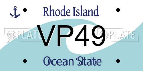 VP49 Rhode Island License Plate
