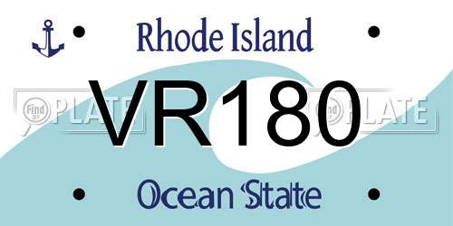VR180 Rhode Island License Plate