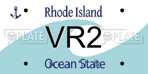 VR2 Rhode Island License Plate