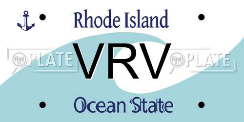 VRV Rhode Island License Plate
