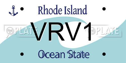 VRV1 Rhode Island License Plate