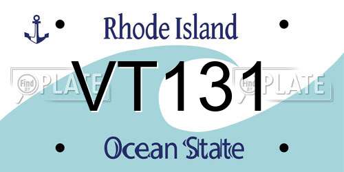VT131 Rhode Island License Plate