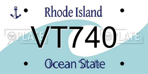 VT740 Rhode Island License Plate