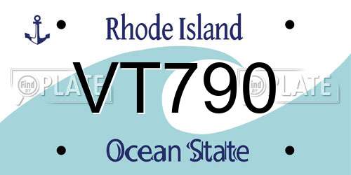 VT790 Rhode Island License Plate