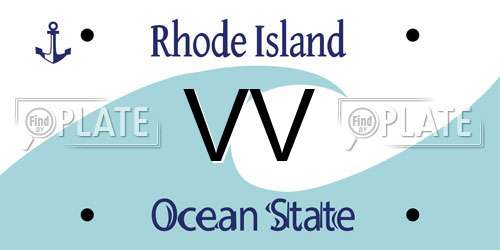 VV Rhode Island License Plate