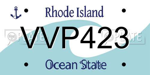 VVP423 Rhode Island License Plate