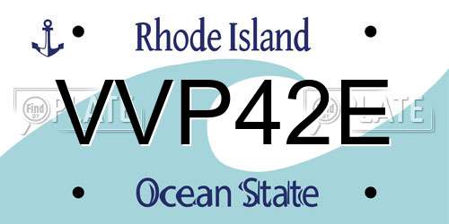 VVP42E Rhode Island License Plate