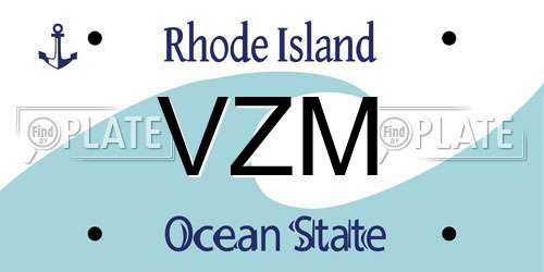 VZM Rhode Island License Plate